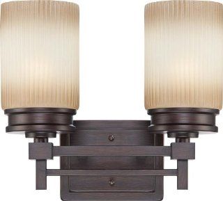 Nuvo 60/4602 Wright Prairie Bronze Two Light Vanity   Vanity Lighting Fixtures  