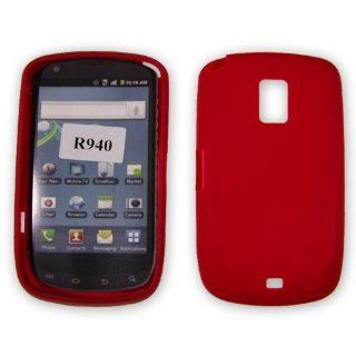 SAR940.SKRD.72 Samsung Galaxy S Lightray 4G Red Silicone Skin Case / Rubber Soft Sleeve Protector Cover + Live My Life Wristband: Electronics