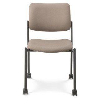 Smart Seating Armless Trainer Chair with Casters [Set of 4] Casters/Glides: Casters, Fabric: Insight   Fossil : Reception Room Chairs : Office Products