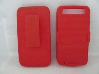 (LOT OF 2) Motorola Atrix 3 HD/Dinara MB886 Belt Clip Holster Case Combos with Kickstand (Red): Cell Phones & Accessories