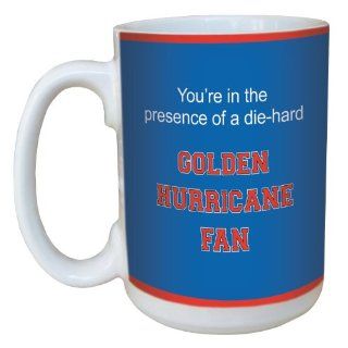 Tree Free Greetings lm44586 Golden Hurricane College Football Fan Ceramic Mug with Full Sized Handle, 15 Ounce: Kitchen & Dining