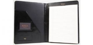 Bosca Men's 8 1/2" X 11" Writing Pad Cover, Dark Brown, One Size: Clothing