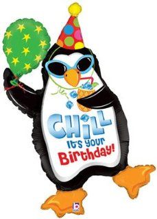 PENGUIN Frosty Club Cool Birthday PARTY Animal Party Hat 40" Mylar Foil BALLOON: Health & Personal Care