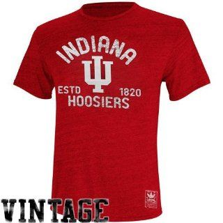 Indiana Hoosier shirt : adidas Indiana Hoosiers Established Mascot Tri Blend T Shirt   Crimson : Sports Fan T Shirts : Sports & Outdoors