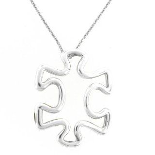 Puzzle Piece Pendant .925 Sterling Silver: Jewelry