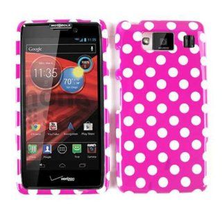 For Motorola Droid Razr Maxx Hd Xt926 White Dots On Hot Pink Case Accessories Cell Phones & Accessories