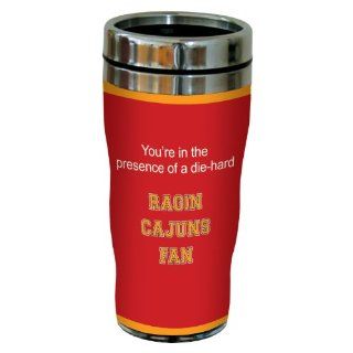Tree Free Greetings sg24475 Ragin Cajuns College Football Fan Sip 'N Go Stainless Steel Lined Travel Tumbler, 16 Ounce: Kitchen & Dining