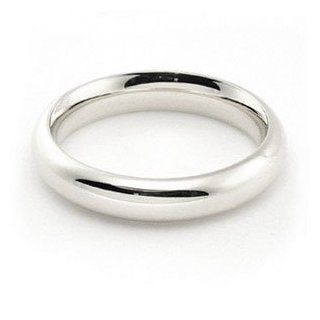 Women's and Men's Platinum 950 4mm Plain Comfort Fit Wedding Band Ring American Set Co. Jewelry