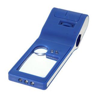3X 10X 55X Mini Pocket Eye Magnifier Magnifying Glass Loupe 6 LED & UV Lights