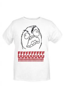 FU Rage Meme T Shirt Size : Large: Novelty T Shirts: Clothing
