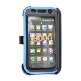 For Samsung Vibrant/SGH T959 Heavy Duty Case Black/Blue + Belt Clip Stand: Everything Else
