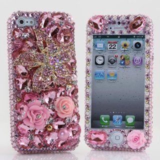 BlingAngels 3D Luxury Bling iphone 5C Case Cover Faceplate Swarovski Crystals Diamond Sparkle bedazzled jeweled Design Front & Back Snap on Hard Case + FREE Premium Quality Stylus and Water Resistant Bag (100% Handcrafted by BlingAngels) (Large Diamon