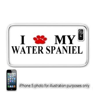 Water Spaniel Paw Dog Apple iPhone 5 Hard Back Case Cover Skin White: Cell Phones & Accessories