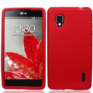 Red Soft Silicone Gel Skin Cover Case for LG Optimus G LS970 Cell Phones & Accessories
