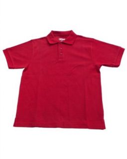 Girls Red Short Sleeve School Uniform Polo Shirt: Clothing
