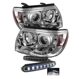 Toyota Tacoma CCFL LED ( Replaceable LEDs ) Chrome Projector Headlights: Automotive