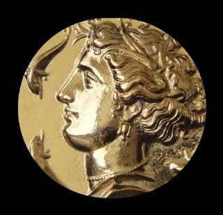 COIN OF Persephone, Goddess of the Underworld, 24k Gold Plated Reproduction : Collectible Coins : Everything Else