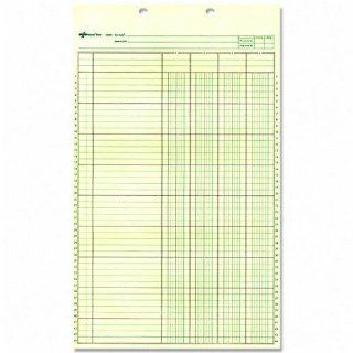 National Brand Analysis Pad, 4 Columns, Top Punched, Green Paper, 8.5 x 14 Inches, 50 Sheets (45804)  Financial Paper 