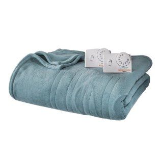 Biddeford Blankets Twin Heated Blanket with Analog Controller, Sky Blue   Electric Blankets