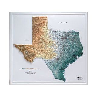 Hubbard Scientific Raised Relief Map 954 Texas State Map: 0795721108073: Books