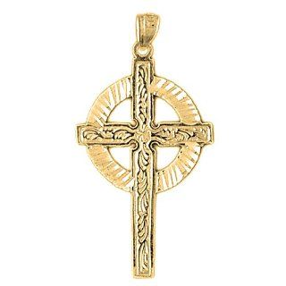 Gold Plated 925 Sterling Silver Celtic Cross Pendant: Jewels Obsession: Jewelry