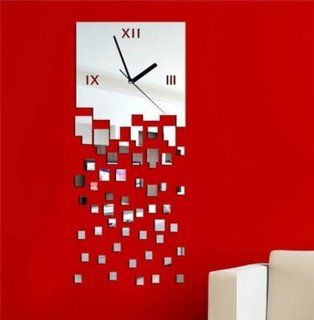 Home Decoration Modern Design Luxury 3d Crystal Mirror Extra Large Wall Clocks.   Big Decorative Wall Mirrors