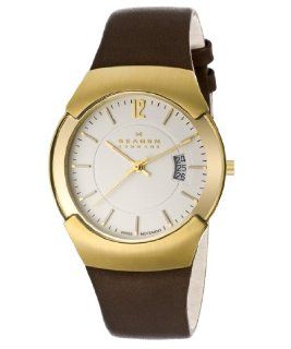 Skagen Gold Tone & Brown Leather Men's watch #981XLGLD Watches