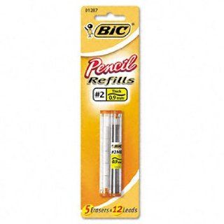 BIC LE957P1   Lead/Eraser Atlantis/Clic Master/Velocity, .9mm, HB, BK, 12 Leads, 5 Erasers BICLE957P1 : Mechanical Pencil Refills : Office Products