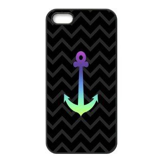 Anchor Design Case With TPU Sides Durable Custom Cases For Iphone 5 Ip5 AX73111: Cell Phones & Accessories