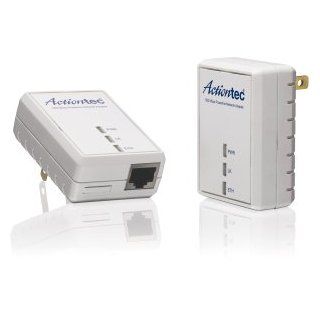 ACTIONTEC Actiontec 500 Mbps Powerline Network Adapter Kit. POWERLINE ENET 500MB/S ADAPTER TWO UNIT NETWORK KIT. 1 x Network (RJ 45)   62.50 MBps Powerline   984 ft Distance Supported   HomePlug AV   Fast Ethernet: Office Products
