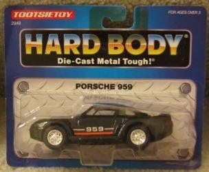 PORSCHE BLACK 959 BY TOOTSIETOY 1992 HARD BODY DIE CAST METAL TOUGH MODEL: Toys & Games