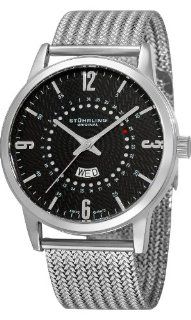 Stuhrling Original Men's 345M.33111 Classic Ascot Jupiter Swiss Quartz Day and Date Stainless Steel Mesh Watch: Watches