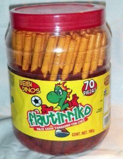 Flautirriko Tarugos Tamarindo Con Chile Mexican Tamarind Candy Sticks 70 Pcs : Sour Flavored Candies : Grocery & Gourmet Food