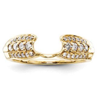 14k Yellow Gold Diamond Ring Wrap Jewelry
