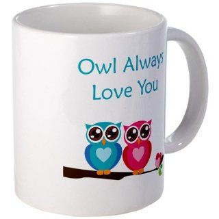 CafePress Owl Always Love You Mug   Standard Multi color: Kitchen & Dining