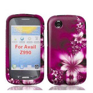 ZTE Avail Z990 Z 990 Rose Red Floral Flowers Design Snap On Hard Protective Cover Case Cell Phone: Cell Phones & Accessories