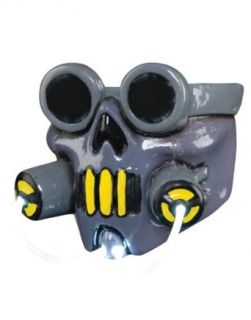 Adult's Waste Light Up Biohazard Gas Mask Costume Accessory: Clothing