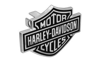 Harley Davidson Hitch Cover   Black/Chrome 1 1/4 Inch Size Automotive
