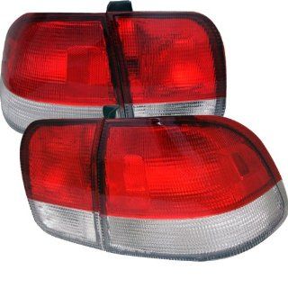 Spyder Honda Civic 96 98 4Dr Tail Lights   Red Clear: Automotive