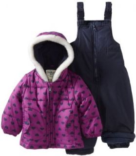 Osh Kosh Baby Girls Infant 2 Piece Snowsuit, Purple, 24 Months: Clothing