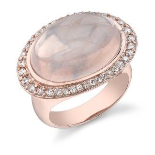 Rose Quartz Diamond Ring: Jewelry