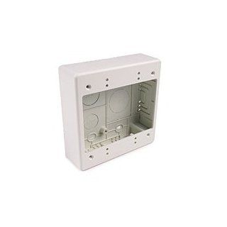 Hellermann Tyton TSRPFW JBD Dual Gang Junction Box, 1.5" Deep, PVC, Office White: Electrical Boxes: Industrial & Scientific