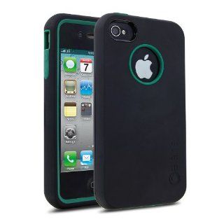 Cellairis Rapture Full Moon Cases for Apple iPhone 4 / 4S   Black / Turquoise Cell Phones & Accessories