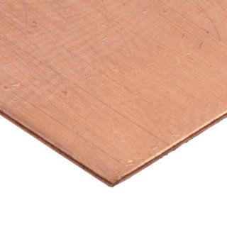 110 Copper Sheet Sample Pack, Unpolished (Mill) Finish, H02 Temper, ASTM B370, Varying Thicknesses, 4" Width, 4" Length Copper Metal Raw Materials