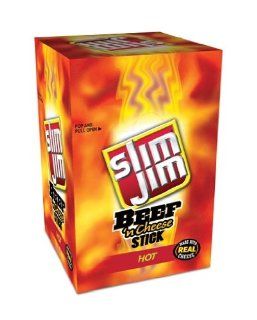 Slim Jim Hot Beef N Cheese Sticks (Pack of 18) : Snack Food : Grocery & Gourmet Food