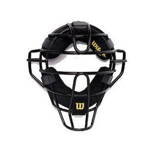 Wilson Dyna Lite Steel Cage Amara Suede Umpire's Facemask : Baseball Catchers Masks : Sports & Outdoors