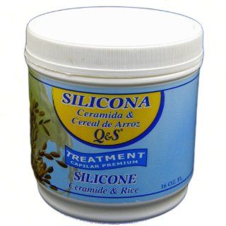 Dominican Hair Product Silicona Ceramida & Cereal de Arroz(Silicone, Ceramide & Rice) Treatment 16oz by Q&S : Standard Hair Conditioners : Beauty