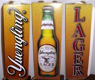 Yuengling Lager 3 sided Cardboard 28"H x 9"W Beer Bar Ceiling Hanger Sign : Everything Else