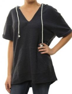 Roxy Women's "Pearl Drive" Short Sleeve Hoodie Black Y474579F BLK at  Womens Clothing store