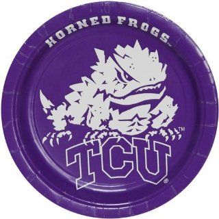 Texas Christian Horned Frogs (TCU) 8 Pack Paper Plates : Football Apparel : Sports & Outdoors